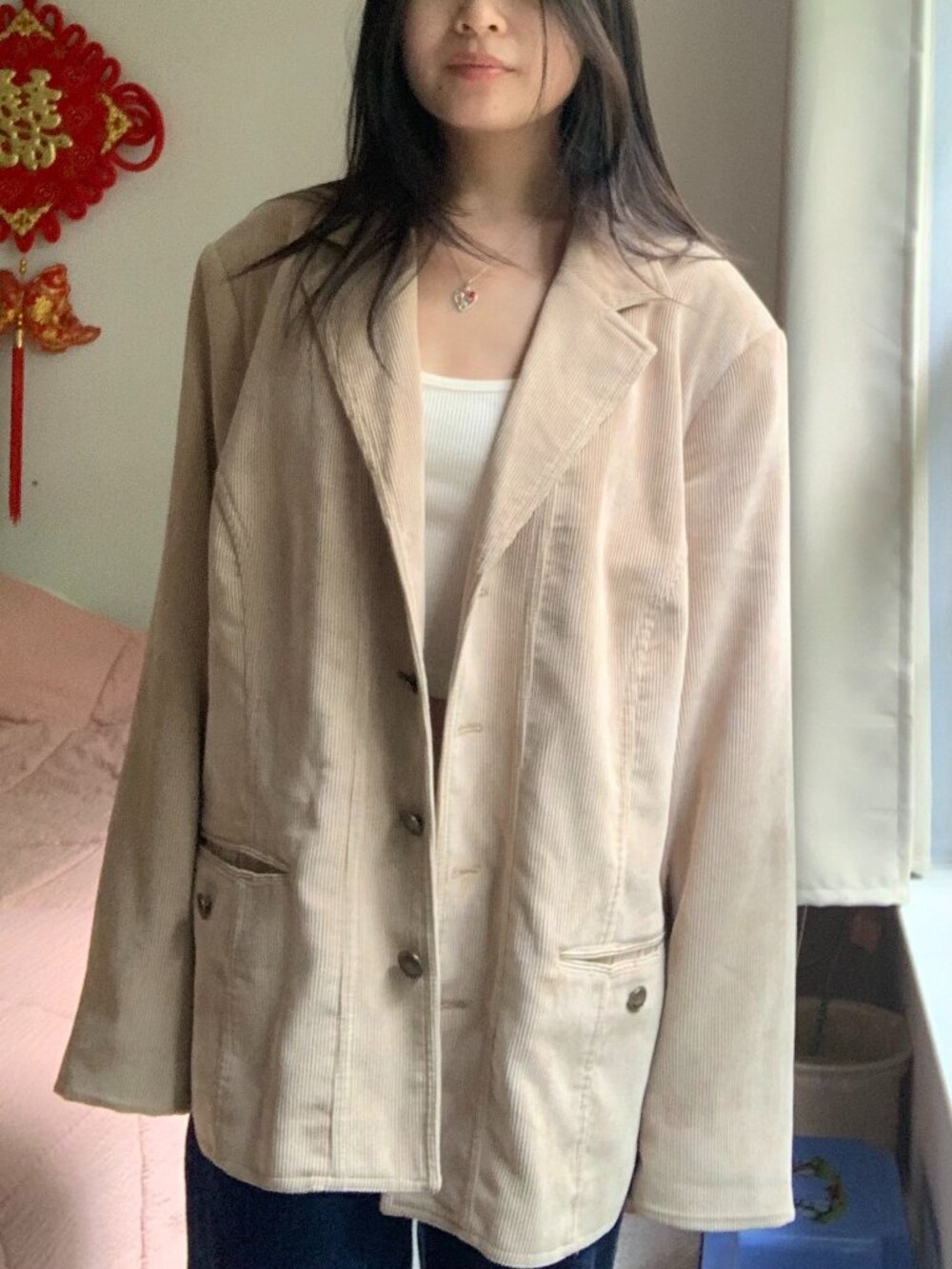 Tan Corduroy Blazer